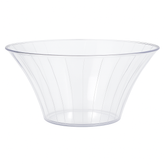 Medium Flared Clear Plastic Serving Bowl - 30 oz
